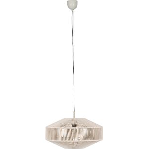 BES LED LED Hanglamp - Hangverlichting - Trion Silka - E27 Fitting - 1-lichts - Rond - 46cm - Cremewit - Metaal BES LED LED Hanglamp - Hangverlichting - Trion Silka - E27 Fitting - 1-lichts - Rond - 46cm - Cremewit - Metaal