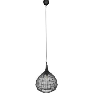 BES LED LED Hanglamp - Hangverlichting - Trion Sorana - E27 Fitting - 1-lichts - Rond - 42 cm - Mat Zwart - Metaal BES LED LED Hanglamp - Hangverlichting - Trion Sorana - E27 Fitting - 1-lichts - Rond - 42 cm - Mat Zwart - Metaal