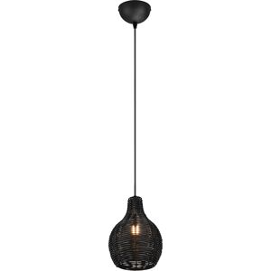 BES LED LED Hanglamp - Hangverlichting - Trion Sparko - E14 Fitting - 1-lichts - Rond - Zwart - Hout BES LED LED Hanglamp - Hangverlichting - Trion Sparko - E14 Fitting - 1-lichts - Rond - Zwart - Hout