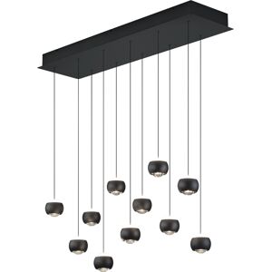 LED Hanglamp - Musterring Cannon - 11 Lichtpunten van 5 Watt - Rechthoek - Dimbaar - Aanpasbare Lichtkleur - Hoogte Aanpasbaar - Geheugenfunctie - Nachtlamp - Mat Zwart - Metaal LED Hanglamp - Musterring Cannon - 11 Lichtpunten van 5 Watt - Rechthoek - Dimbaar - Aanpasbare Lichtkleur - Hoogte Aanpasbaar - Geheugenfunctie - Nachtlamp - Mat Zwart - Metaal