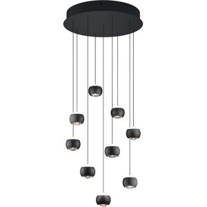 LED Hanglamp - Musterring Cannon - 9 Lichtpunten van 5 Watt - Rond - Dimbaar - Aanpasbare Lichtkleur - Geheugenfunctie - Nachtlamp - Up-and-down Verlichting - Mat Zwart - Metaal LED Hanglamp - Musterring Cannon - 9 Lichtpunten van 5 Watt - Rond - Dimbaar - Aanpasbare Lichtkleur - Geheugenfunctie - Nachtlamp - Up-and-down Verlichting - Mat Zwart - Metaal