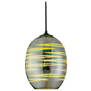 BES LED LED Hanglamp 3D - Structure - Ovaal - Chroom Glas - E27 BES LED LED Hanglamp 3D - Structure - Ovaal - Chroom Glas - E27