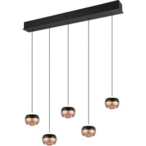 LED Hanglamp - Trio Select Orbit - 5 Lichtpunten van 8 Watt - Rechthoek - Dimbaar - Aanpasbare Lichtkleur - Hoogte Aanpasbaar zonder Contragewicht - Mat Zwart - Metaal LED Hanglamp - Trio Select Orbit - 5 Lichtpunten van 8 Watt - Rechthoek - Dimbaar - Aanpasbare Lichtkleur - Hoogte Aanpasbaar zonder Contragewicht - Mat Zwart - Metaal