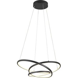 BES LED LED Hanglamp - Trion Alvin - 34W - Aanpasbare Kleur - Dimbaar - Rond - Mat Zwart - Metaal BES LED LED Hanglamp - Trion Alvin - 34W - Aanpasbare Kleur - Dimbaar - Rond - Mat Zwart - Metaal