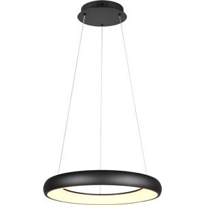 BES LED LED Hanglamp - Trion Kardo - 38W - Aanpasbare Kleur - Dimbaar - Rond - Mat Zwart - Metaal BES LED LED Hanglamp - Trion Kardo - 38W - Aanpasbare Kleur - Dimbaar - Rond - Mat Zwart - Metaal