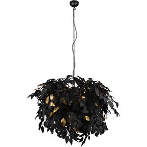 BES LED LED Kroonluchter - Trion Lovy - E14 Fitting - 4-lichts - Rond - Mat Zwart/Goud - Aluminium BES LED LED Kroonluchter - Trion Lovy - E14 Fitting - 4-lichts - Rond - Mat Zwart/Goud - Aluminium