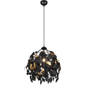 BES LED LED Kroonluchter - Trion Lovy - E27 Fitting - 1-lichts - Rond - Mat Zwart/Goud - Aluminium BES LED LED Kroonluchter - Trion Lovy - E27 Fitting - 1-lichts - Rond - Mat Zwart/Goud - Aluminium