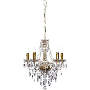 BES LED LED Kroonluchter - Trion Lucy - E14 Fitting - 5-lichts - Rond - Mat Goud - Aluminium BES LED LED Kroonluchter - Trion Lucy - E14 Fitting - 5-lichts - Rond - Mat Goud - Aluminium
