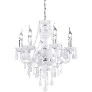 BES LED LED Kroonluchter - Trion Lucy - E14 Fitting - 5-lichts - Rond - Mat Wit - Aluminium BES LED LED Kroonluchter - Trion Lucy - E14 Fitting - 5-lichts - Rond - Mat Wit - Aluminium
