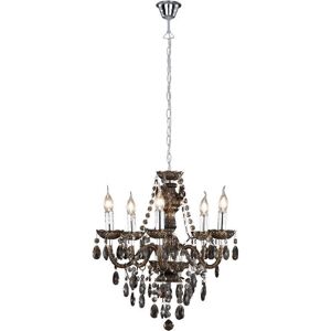 BES LED LED Kroonluchter - Trion Lucy - E14 Fitting - 5-lichts - Rond - Mat Zwart - Aluminium BES LED LED Kroonluchter - Trion Lucy - E14 Fitting - 5-lichts - Rond - Mat Zwart - Aluminium