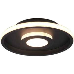 BES LED LED Plafondlamp - Badkamerlamp - Trion Asmaya - Opbouw Rond 28W - Spatwaterdicht IP44 - Dimbaar - Warm Wit 3000K - Mat Zwart - Aluminium BES LED LED Plafondlamp - Badkamerlamp - Trion Asmaya - Opbouw Rond 28W - Spatwaterdicht IP44 - Dimbaar - Warm Wit 3000K - Mat Zwart - Aluminium