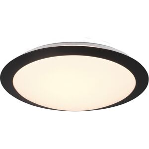 BES LED LED Plafondlamp - Badkamerlamp - Trion Hambert - 12W - Natuurlijk Wit 4000K - Spatwaterdicht IP44 - Rond - Mat Zwart - Kunststof BES LED LED Plafondlamp - Badkamerlamp - Trion Hambert - 12W - Natuurlijk Wit 4000K - Spatwaterdicht IP44 - Rond - Mat Zwart - Kunststof