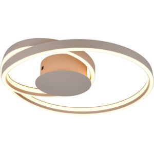 LED Plafondlamp - Cinque Ciola - 1 Lichtpunt van 46 Watt - Dimbaar - Aanpasbare Lichtkleur - Taupe - Metaal LED Plafondlamp - Cinque Ciola - 1 Lichtpunt van 46 Watt - Dimbaar - Aanpasbare Lichtkleur - Taupe - Metaal