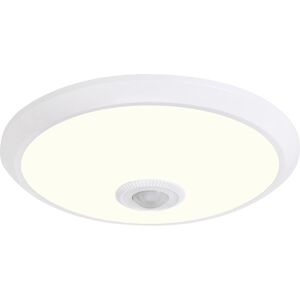 BES LED LED Plafondlamp met Sensor + Dag en Nacht Sensor - Kozolux Crimpy - 20W 1500lm - Natuurlijk Wit 4200K - Opbouw - Rond - Wit BES LED LED Plafondlamp met Sensor + Dag en Nacht Sensor - Kozolux Crimpy - 20W 1500lm - Natuurlijk Wit 4200K - Opbouw - Rond - Wit