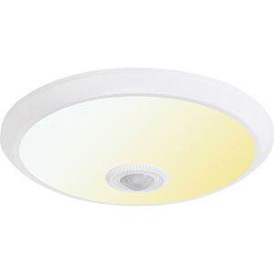 BES LED LED Plafondlamp met Sensor + Dag en Nacht Sensor - Kozolux Crimpy - 20W 1500lm - Aanpasbare Lichtkleur CCT - Opbouw - Rond - Wit BES LED LED Plafondlamp met Sensor + Dag en Nacht Sensor - Kozolux Crimpy - 20W 1500lm - Aanpasbare Lichtkleur CCT - Opbouw - Rond - Wit