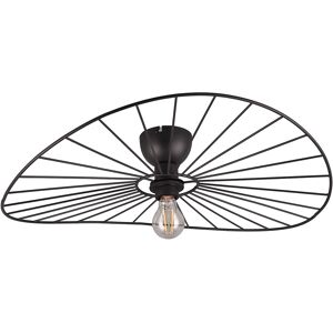 BES LED LED Plafondlamp - Plafondverlichting - Trion Aupe - E27 Fitting - 1-lichts - Rond - Mat Zwart - Metaal BES LED LED Plafondlamp - Plafondverlichting - Trion Aupe - E27 Fitting - 1-lichts - Rond - Mat Zwart - Metaal