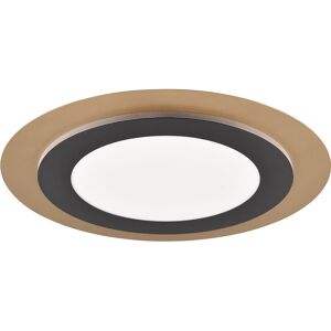 BES LED LED Plafondlamp - Plafondverlichting - Trion Groan - 42W - Aanpasbare Kleur - Afstandsbediening - Dimbaar - Rond - Zwart Goud - Metaal BES LED LED Plafondlamp - Plafondverlichting - Trion Groan - 42W - Aanpasbare Kleur - Afstandsbediening - Dimbaar - Rond - Zwart Goud - Metaal