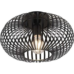 BES LED LED Plafondlamp - Plafondverlichting - Trion Johy - E27 Fitting - Rond - Industrieel - Mat Zwart - Aluminium - 30cm BES LED LED Plafondlamp - Plafondverlichting - Trion Johy - E27 Fitting - Rond - Industrieel - Mat Zwart - Aluminium - 30cm