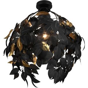 BES LED LED Plafondlamp - Plafondverlichting - Trion Lovy - E27 Fitting - 1-lichts - Rond - Mat Zwart/Goud - Aluminium BES LED LED Plafondlamp - Plafondverlichting - Trion Lovy - E27 Fitting - 1-lichts - Rond - Mat Zwart/Goud - Aluminium
