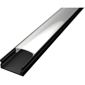 LED Strip Profiel - Velvalux Profi - Zwart Aluminium - 1 Meter - 17.4x7mm - Opbouw LED Strip Profiel - Velvalux Profi - Zwart Aluminium - 1 Meter - 17.4x7mm - Opbouw