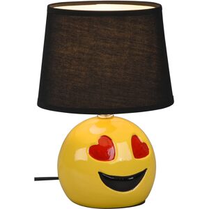 BES LED LED Tafellamp - Tafelverlichting - Trion Smiley - E14 Fitting - Rond - Mat Zwart - Keramiek BES LED LED Tafellamp - Tafelverlichting - Trion Smiley - E14 Fitting - Rond - Mat Zwart - Keramiek