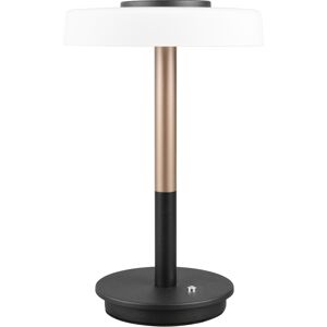 BES LED LED Tafellamp - Tafelverlichting - Trion Stahlei XL - 10W - Warm Wit 3000K - Rond - Wit Glas - Koffiekleur - Metaal BES LED LED Tafellamp - Tafelverlichting - Trion Stahlei XL - 10W - Warm Wit 3000K - Rond - Wit Glas - Koffiekleur - Metaal