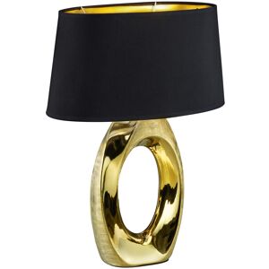BES LED LED Tafellamp - Tafelverlichting - Trion Tibos - E27 Fitting - Rond - Mat Goud - Keramiek BES LED LED Tafellamp - Tafelverlichting - Trion Tibos - E27 Fitting - Rond - Mat Goud - Keramiek
