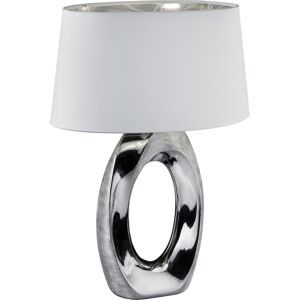 BES LED LED Tafellamp - Tafelverlichting - Trion Tibos - E27 Fitting - Rond - Mat Zilver - Keramiek BES LED LED Tafellamp - Tafelverlichting - Trion Tibos - E27 Fitting - Rond - Mat Zilver - Keramiek