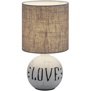 BES LED LED Tafellamp - Trion Ernami Love - E14 Fitting - Rond - Mat Grijs - Keramiek BES LED LED Tafellamp - Trion Ernami Love - E14 Fitting - Rond - Mat Grijs - Keramiek