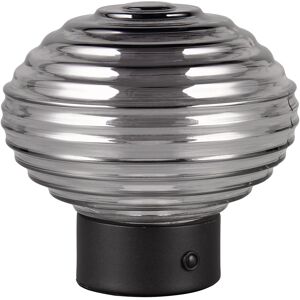 BES LED LED Tafellamp - Trion Rali - 1.5W - Warm Wit 3000K - Oplaadbare batterijen - Ovaal - Mat Zwart - Metaal - Rookkleur - Glas BES LED LED Tafellamp - Trion Rali - 1.5W - Warm Wit 3000K - Oplaadbare batterijen - Ovaal - Mat Zwart - Metaal - Rookkleur - Glas