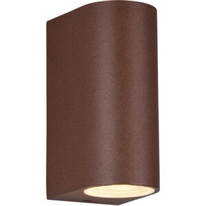 BES LED LED Tuinverlichting - Wandlamp Buitenlamp - Trion Royina Up and Down - GU10 Fitting - Spatwaterdicht IP44 - Rond - Roestkleur - Aluminium BES LED LED Tuinverlichting - Wandlamp Buitenlamp - Trion Royina Up and Down - GU10 Fitting - Spatwaterdicht IP44 - Rond - Roestkleur - Aluminium