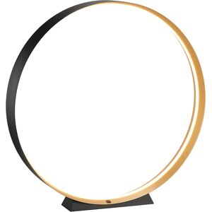 LED Vloerlamp - Musterring Loop - 1 Lichtpunt van 30 Watt - Dimbaar - Aanpasbare Lichtkleur - Geheugenfunctie - Afstandsbediening - Zwart/Goud - Metaal LED Vloerlamp - Musterring Loop - 1 Lichtpunt van 30 Watt - Dimbaar - Aanpasbare Lichtkleur - Geheugenfunctie - Afstandsbediening - Zwart/Goud - Metaal
