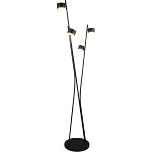 LED Vloerlamp - Trio Select Coda - 4 Lichtpunten - GX53-fitting - Voetschakelaar - Draaibaar - IP20 - Zwart/Goud - Metaal LED Vloerlamp - Trio Select Coda - 4 Lichtpunten - GX53-fitting - Voetschakelaar - Draaibaar - IP20 - Zwart/Goud - Metaal