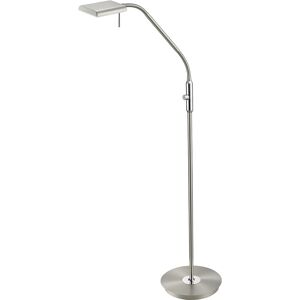 BES LED LED Vloerlamp - Trion Bernaro - 12W - Warm Wit 3000K - Dimbaar - Rond - Mat Nikkel - Aluminium BES LED LED Vloerlamp - Trion Bernaro - 12W - Warm Wit 3000K - Dimbaar - Rond - Mat Nikkel - Aluminium