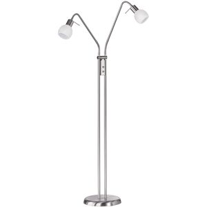 BES LED LED Vloerlamp - Trion Besina - E14 Fitting - 2-lichts - Flexibele Arm - Rond - Mat Nikkel - Aluminium BES LED LED Vloerlamp - Trion Besina - E14 Fitting - 2-lichts - Flexibele Arm - Rond - Mat Nikkel - Aluminium