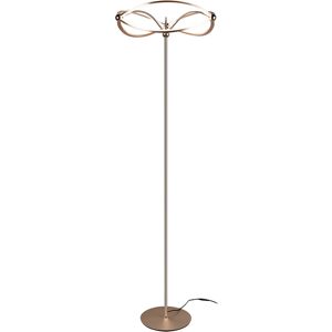 BES LED LED Vloerlamp - Trion Charis - 31W - Warm Wit 3000K - Dimbaar - Rond - Mat Goud - Aluminium BES LED LED Vloerlamp - Trion Charis - 31W - Warm Wit 3000K - Dimbaar - Rond - Mat Goud - Aluminium