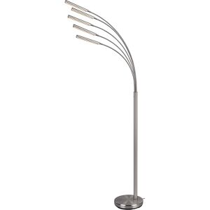 BES LED LED Vloerlamp - Trion Deer - 15W - Warm Wit 3000K - Dimbaar - Rechthoek - Mat Nikkel - Aluminium BES LED LED Vloerlamp - Trion Deer - 15W - Warm Wit 3000K - Dimbaar - Rechthoek - Mat Nikkel - Aluminium