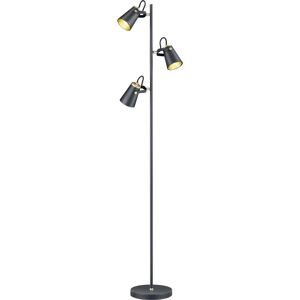 BES LED LED Vloerlamp - Trion Edwy - E14 Fitting - 3-lichts - Rond - Mat Zwart - Aluminium BES LED LED Vloerlamp - Trion Edwy - E14 Fitting - 3-lichts - Rond - Mat Zwart - Aluminium