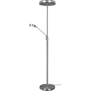 BES LED LED Vloerlamp - Trion Franco - 41.5W - Aanpasbare Kleur - Dimbaar - Rond - Mat Nikkel - Aluminium BES LED LED Vloerlamp - Trion Franco - 41.5W - Aanpasbare Kleur - Dimbaar - Rond - Mat Nikkel - Aluminium