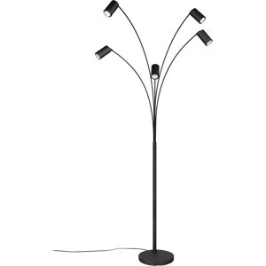 BES LED LED Vloerlamp - Trion Harley - GU10 Fitting - 5-lichts - IP20 - Schakelaar - Rond - Mat Zwart - Metaal BES LED LED Vloerlamp - Trion Harley - GU10 Fitting - 5-lichts - IP20 - Schakelaar - Rond - Mat Zwart - Metaal