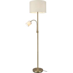 BES LED LED Vloerlamp - Trion Hotia - E27 Fitting - Rond - Mat Crème - Aluminium BES LED LED Vloerlamp - Trion Hotia - E27 Fitting - Rond - Mat Crème - Aluminium