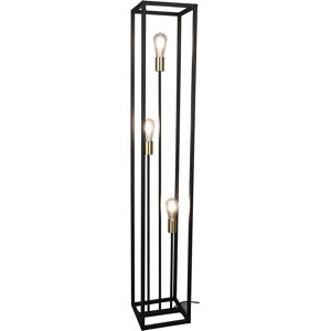 BES LED LED Vloerlamp - Trion Kandin - E27 Fitting - Vierkant - Mat Zwart - Aluminium BES LED LED Vloerlamp - Trion Kandin - E27 Fitting - Vierkant - Mat Zwart - Aluminium