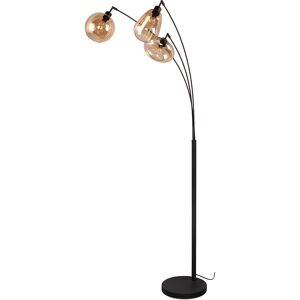 BES LED LED Vloerlamp - Trion Lidia - E14 Fitting - 3-lichts - Rond - Glas - Mat Zwart - Metaal BES LED LED Vloerlamp - Trion Lidia - E14 Fitting - 3-lichts - Rond - Glas - Mat Zwart - Metaal