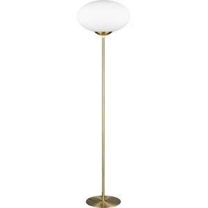 BES LED LED Vloerlamp - Trion Otmen - E27 Fitting - 1-lichts - Rond - Mat Messing - Metaal BES LED LED Vloerlamp - Trion Otmen - E27 Fitting - 1-lichts - Rond - Mat Messing - Metaal