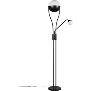 BES LED LED Vloerlamp - Trion Topher - 18W + 3.8W - Warm Wit 3000K - 2-lichts - Dimbaar - Rond - Mat Zwart - Metaal BES LED LED Vloerlamp - Trion Topher - 18W + 3.8W - Warm Wit 3000K - 2-lichts - Dimbaar - Rond - Mat Zwart - Metaal