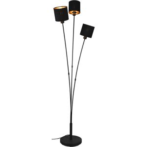 BES LED LED Vloerlamp - Trion Torry - E14 Fitting - 3-lichts - Rond - Mat Zwart/Goud - Aluminium - Max. 40W BES LED LED Vloerlamp - Trion Torry - E14 Fitting - 3-lichts - Rond - Mat Zwart/Goud - Aluminium - Max. 40W