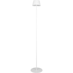 BES LED LED Vloerlamp - Trion Uraz - 1.5W - Warm Wit 3000K - Spatwaterdicht IP44 - USB Oplaadbaar - Rond - Mat Wit - Metaal BES LED LED Vloerlamp - Trion Uraz - 1.5W - Warm Wit 3000K - Spatwaterdicht IP44 - USB Oplaadbaar - Rond - Mat Wit - Metaal