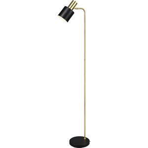 BES LED LED Vloerlamp - Vloerverlichting - Trion Alimo - E27 Fitting - Rond - Mat Zwart/Goud - Aluminium BES LED LED Vloerlamp - Vloerverlichting - Trion Alimo - E27 Fitting - Rond - Mat Zwart/Goud - Aluminium