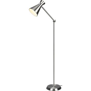 BES LED LED Vloerlamp - Vloerverlichting - Trion Ewomi - E27 Fitting - Rond - Mat Nikkel - Aluminium BES LED LED Vloerlamp - Vloerverlichting - Trion Ewomi - E27 Fitting - Rond - Mat Nikkel - Aluminium