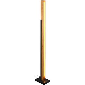 BES LED LED Vloerlamp - Vloerverlichting - Trion Kamilia - 16W - Warm Wit 3000K - Dimbaar - Rechthoek - Mat Zwart - Aluminium BES LED LED Vloerlamp - Vloerverlichting - Trion Kamilia - 16W - Warm Wit 3000K - Dimbaar - Rechthoek - Mat Zwart - Aluminium